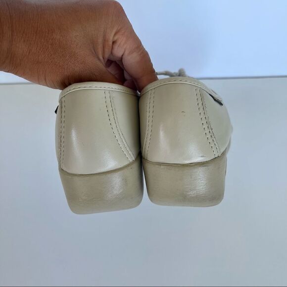 SAS Siesta Shoes Women Size 7 Bone Leather Handsewn Lace Up Oxfords Made in USA - Picture 6 of 9